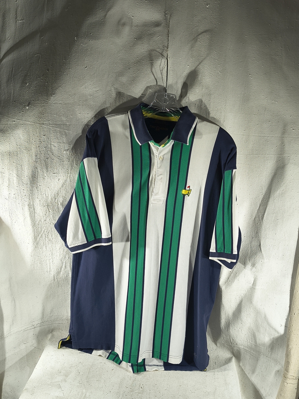 Tommy Hilfiger Green, Navy & White Vertical Stripe Polo